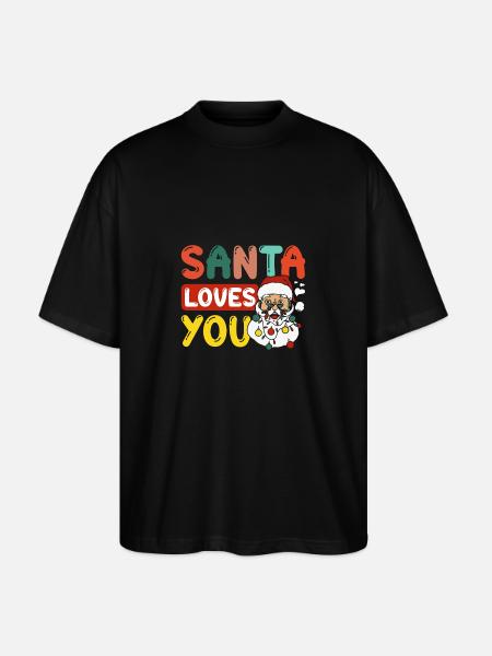 Le père Noël groovy t’aime - T-shirt bio Blaster 2.0 coupe oversize Stanley/Stella Unisexe - noir