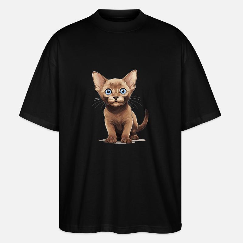 Chat birman Birmanie Katze - T-shirt bio Blaster 2.0 coupe oversize Stanley/Stella Unisexe - noir