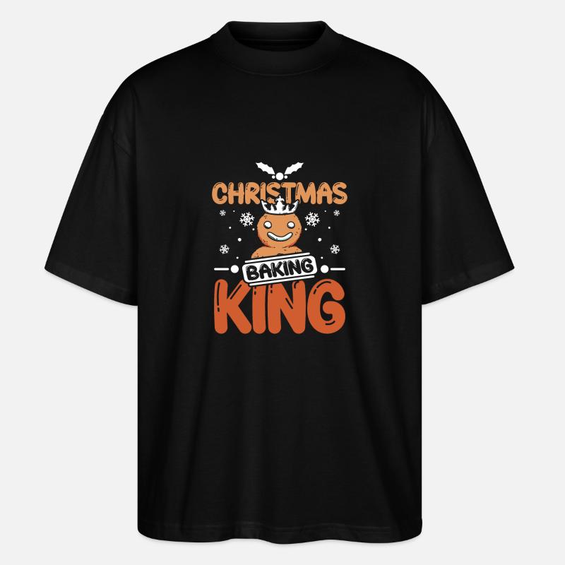 Christmas cookie baking king - Stanley/Stella Oversized Unisex Organic T-shirt Blaster 2.0 - black