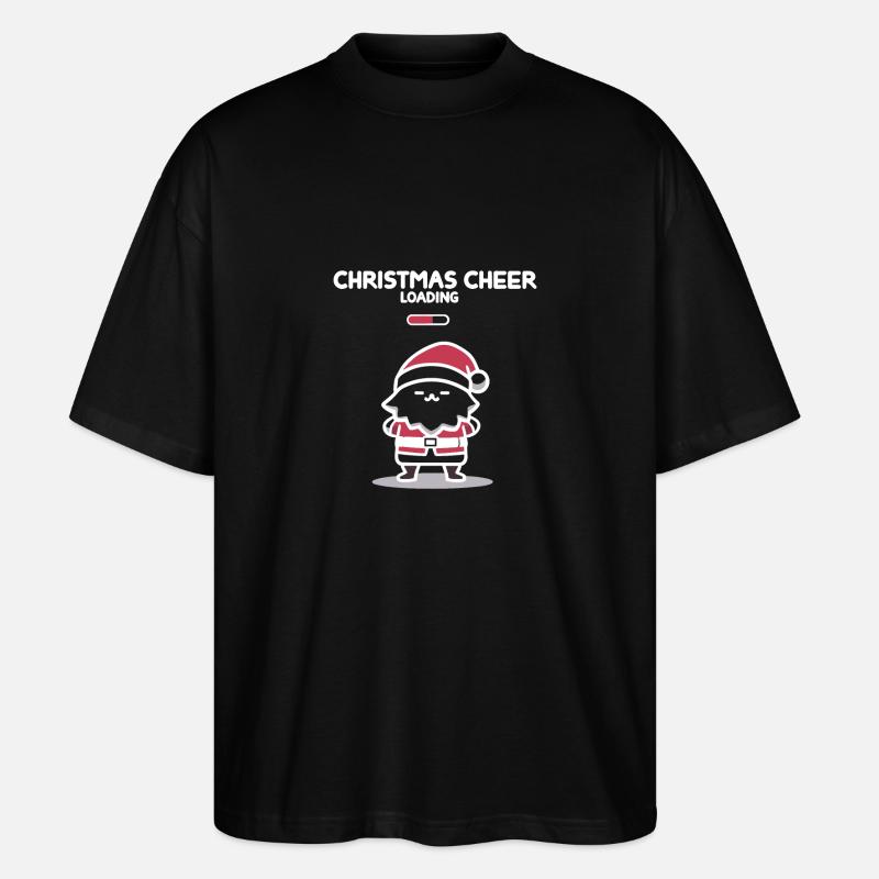 Christmas Cheer Loading - Stanley/Stella Oversized Unisex Organic T-shirt Blaster 2.0 - black