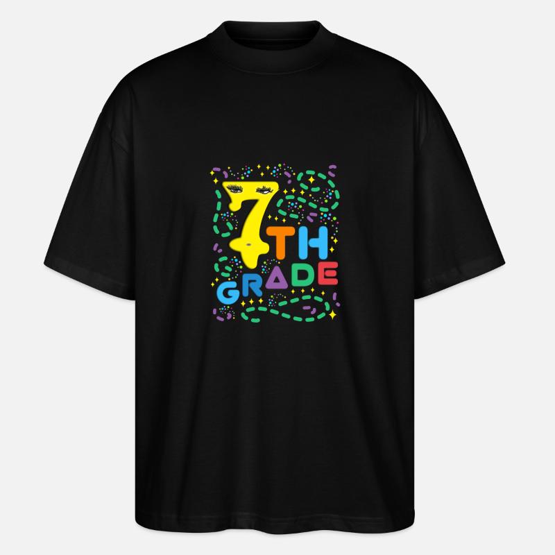 Seventh grade - Stanley/Stella Oversized Unisex Bio T-Shirt Blaster 2.0 - Schwarz