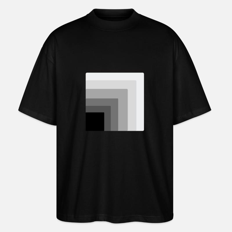 Quadrate innerhalb eines Quadrats - Stanley/Stella Oversized Unisex Bio T-Shirt Blaster 2.0 - Schwarz
