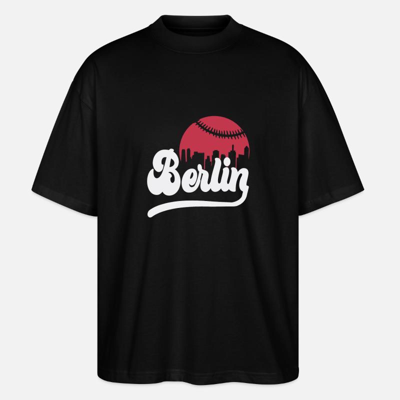 Horizon de baseball Berlin - T-shirt bio Blaster 2.0 coupe oversize Stanley/Stella Unisexe - noir