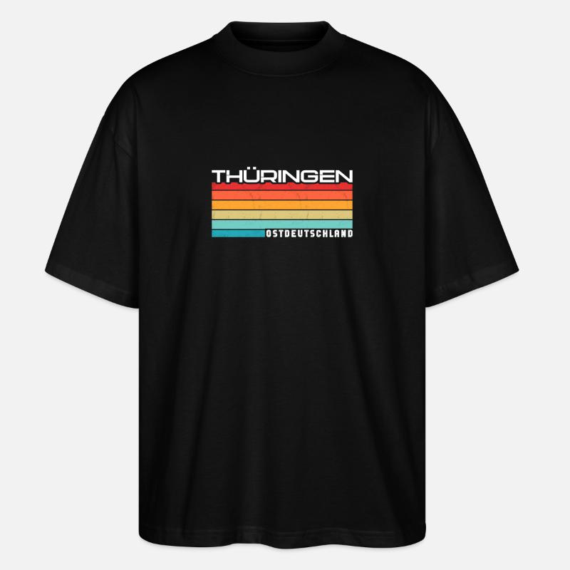 Thüringer Thüringerin Thüringen - Stanley/Stella Oversized Unisex Bio T-Shirt Blaster 2.0 - Schwarz