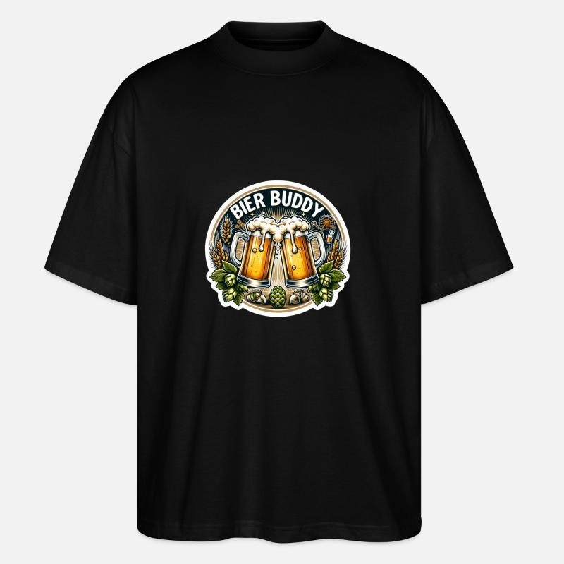 Bier Buddy - Stanley/Stella Oversized Unisex Bio T-Shirt Blaster 2.0 - Schwarz