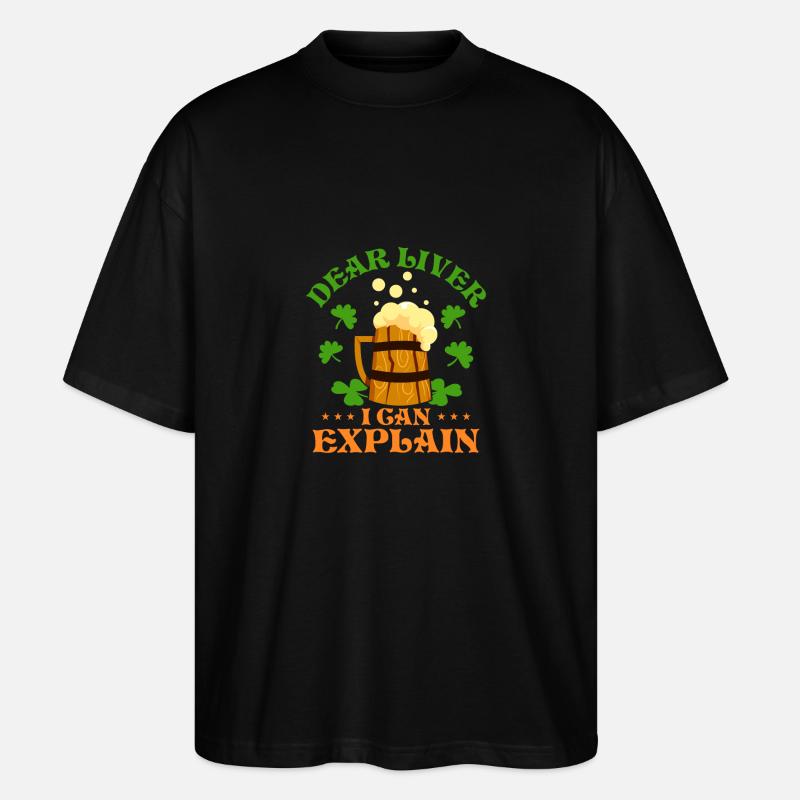 Dear Liver I Can Explain - Stanley/Stella Oversized Unisex Bio T-Shirt Blaster 2.0 - Schwarz