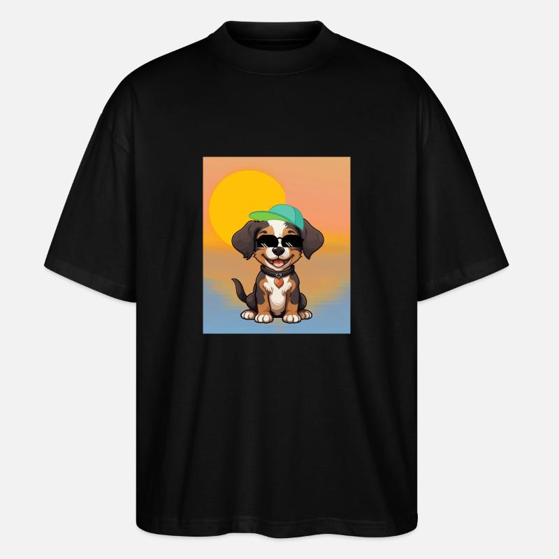 Lustiger Hund - Stanley/Stella Oversized Unisex Bio T-Shirt Blaster 2.0 - Schwarz