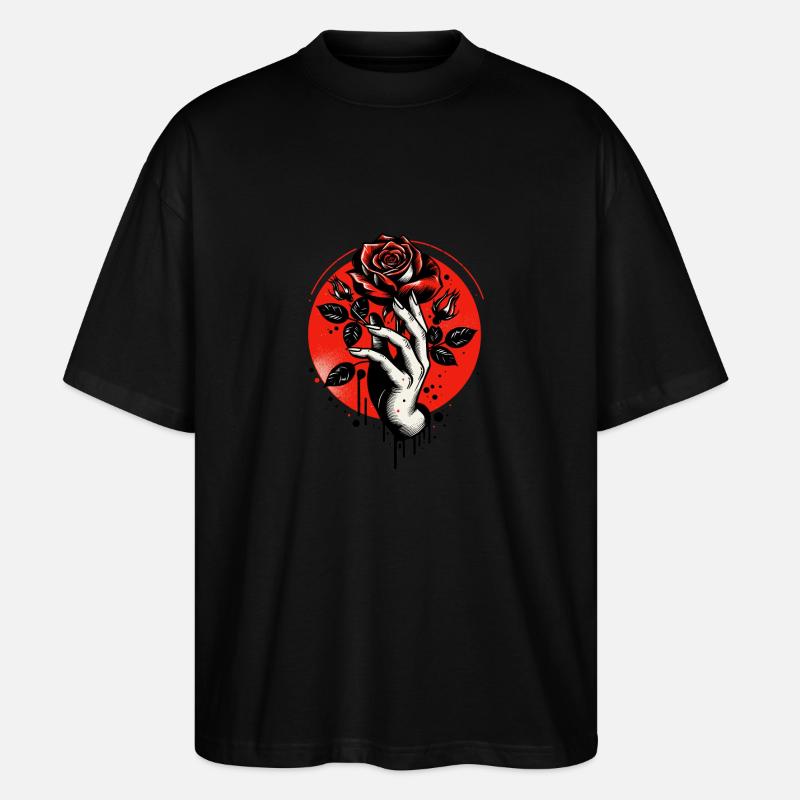 Étreinte pourpre - T-shirt bio Blaster 2.0 coupe oversize Stanley/Stella Unisexe - noir