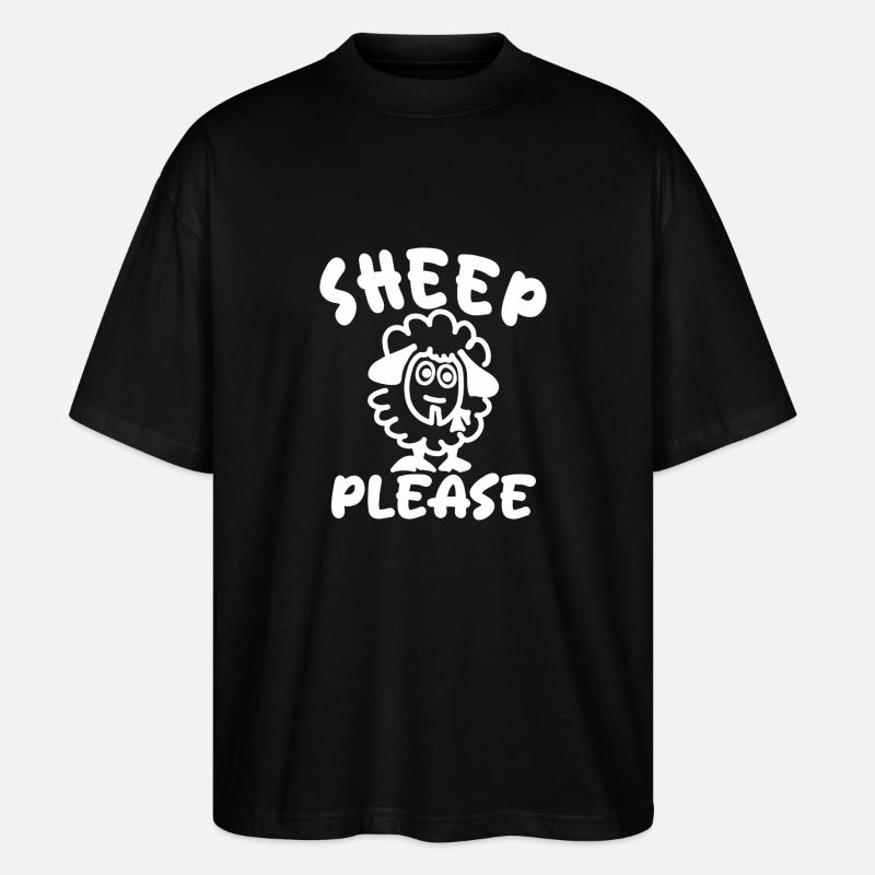Schaf bitte - Stanley/Stella Oversized Unisex Bio T-Shirt Blaster 2.0 - Schwarz