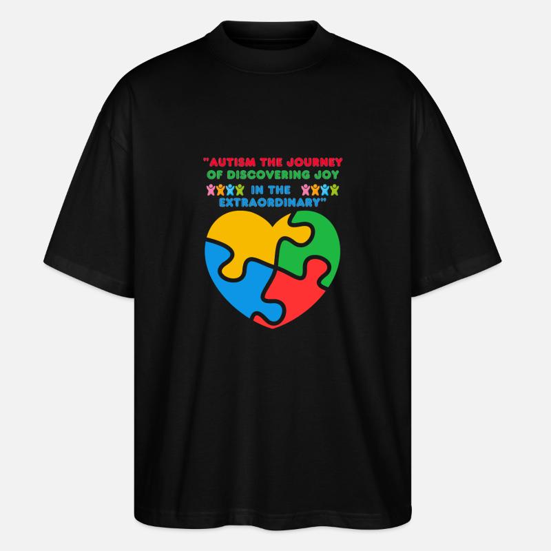 Autismus - Stanley/Stella Oversized Unisex Bio T-Shirt Blaster 2.0 - Schwarz