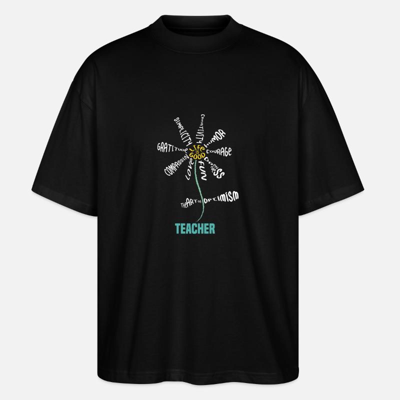 Lehrer aller Dinge - Stanley/Stella Oversized Unisex Bio T-Shirt Blaster 2.0 - Schwarz