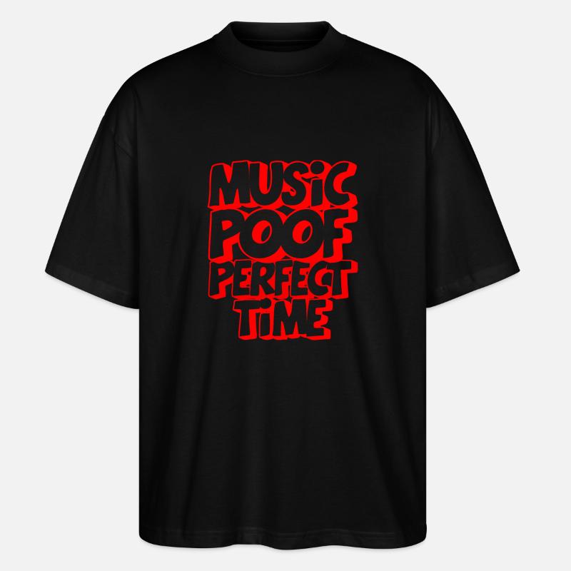 Musikbeweis Perfekte Zeit - Stanley/Stella Oversized Unisex Bio T-Shirt Blaster 2.0 - Schwarz
