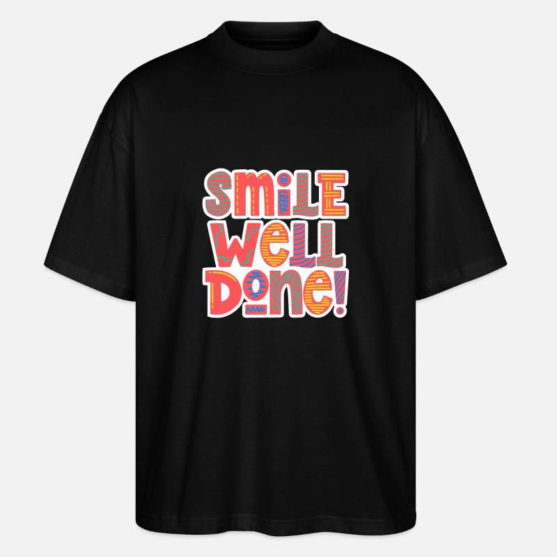 Lächeln Sie gut gemacht! - Stanley/Stella Oversized Unisex Bio T-Shirt Blaster 2.0 - Schwarz