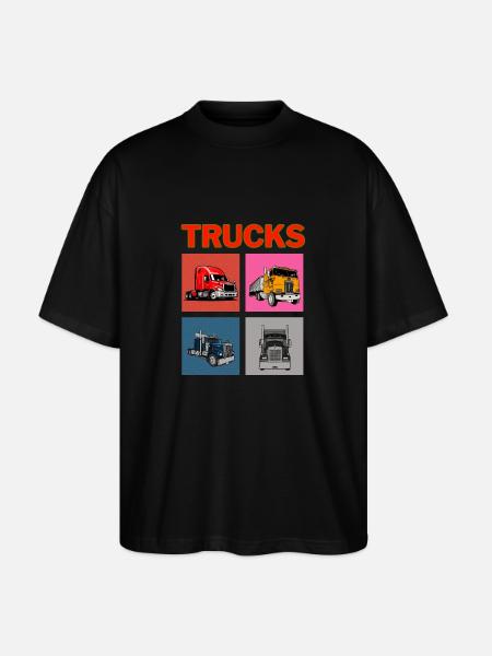 Lastwagen - Stanley/Stella Oversized Unisex Bio T-Shirt Blaster 2.0 - Schwarz