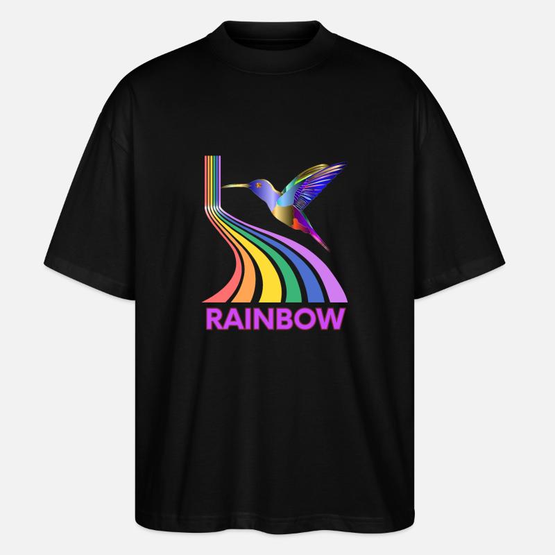 Regenbogen - Stanley/Stella Oversized Unisex Bio T-Shirt Blaster 2.0 - Schwarz