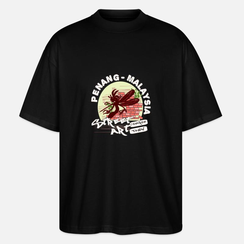 Graffiti de moustique - T-shirt bio Blaster 2.0 coupe oversize Stanley/Stella Unisexe - noir