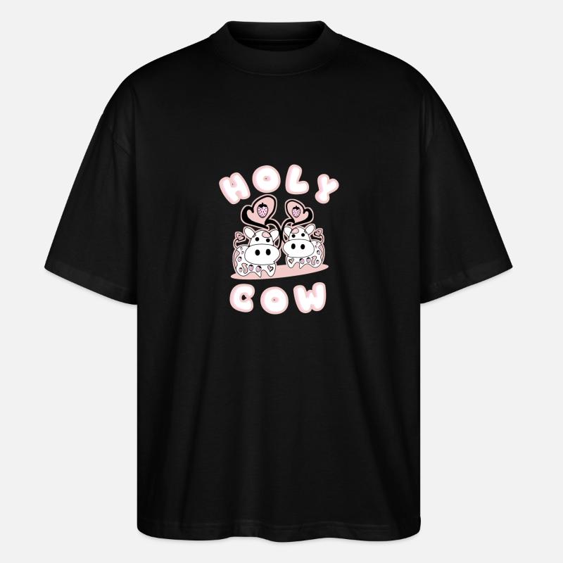 Fraises Vache Sacrée - T-shirt bio Blaster 2.0 coupe oversize Stanley/Stella Unisexe - noir