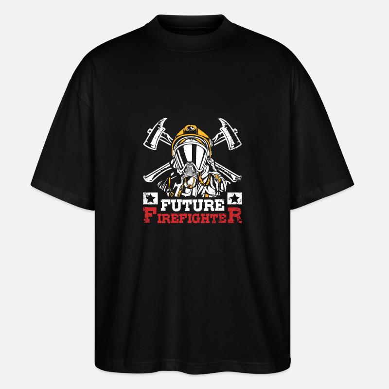 Future firefighter - Stanley/Stella Oversized Unisex Organic T-shirt Blaster 2.0 - black