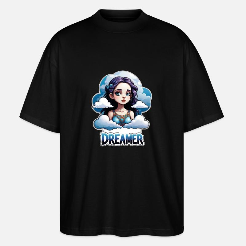 Träumer - Träumer - Träumer - Traum - Träumerei - Stanley/Stella Oversized Unisex Bio T-Shirt Blaster 2.0 - Schwarz