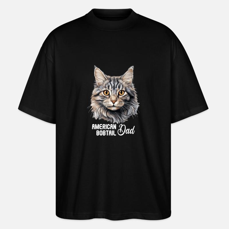 Chat Chats American Bobtail - T-shirt bio Blaster 2.0 coupe oversize Stanley/Stella Unisexe - noir