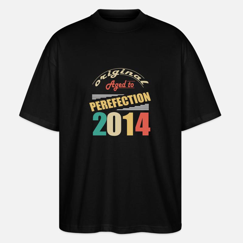 Ich bin 10 Jahre alt | Ich bin 2014 geboren - Geburt - Stanley/Stella Oversized Unisex Bio T-Shirt Blaster 2.0 - Schwarz