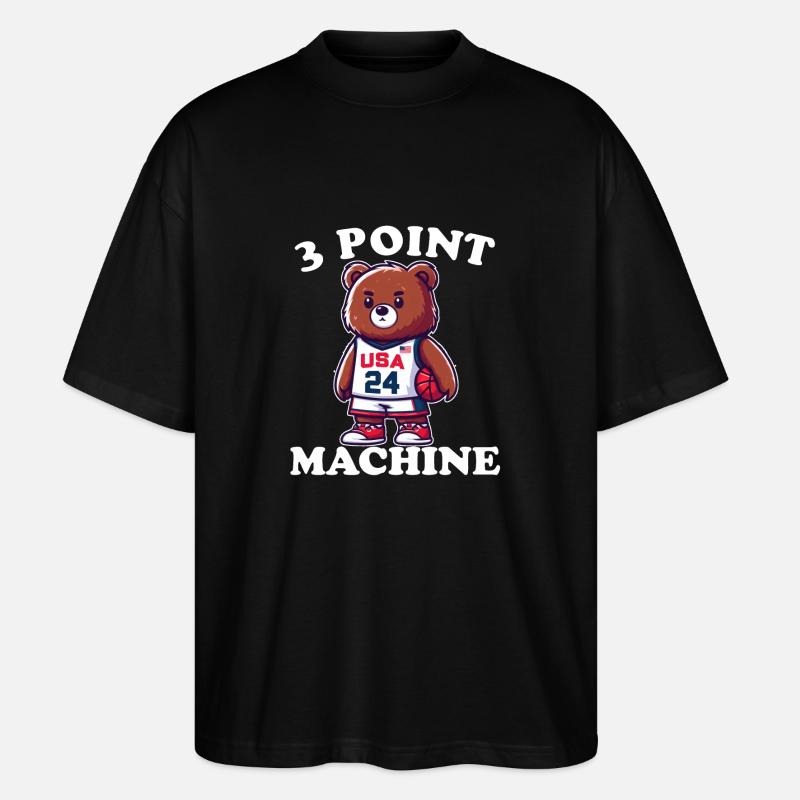 Basket-ball Machine à 3 points - T-shirt bio Blaster 2.0 coupe oversize Stanley/Stella Unisexe - noir