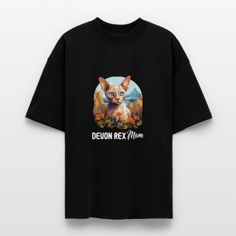 Devon Rex Kitten Devon Rex Cat Stanley/Stella Oversized Unisex Organic T-shirt Blaster 2.0