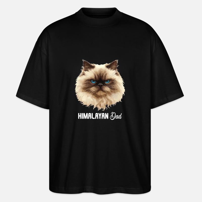 Himalayan Cat Colourpoint Katze - Stanley/Stella Oversized Unisex Organic T-shirt Blaster 2.0 - black