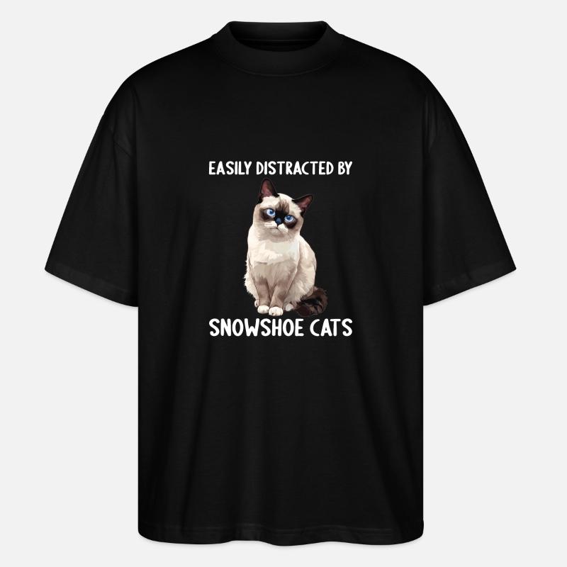 Chaton raquette Chat raquette - T-shirt bio Blaster 2.0 coupe oversize Stanley/Stella Unisexe - noir
