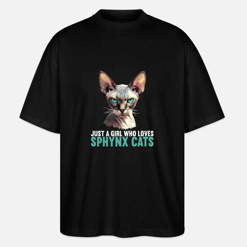 Sphynx Kitten Sphynx Cat - Stanley/Stella Oversized Unisex Organic T-shirt Blaster 2.0 - black