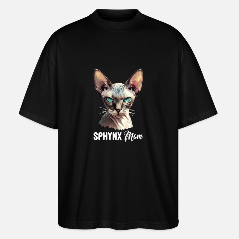 Sphynx Kätzchen Sphynx Katze - Stanley/Stella Oversized Unisex Bio T-Shirt Blaster 2.0 - Schwarz
