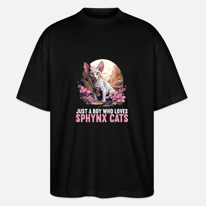 Chaton Sphynx Chat Sphynx - T-shirt bio Blaster 2.0 coupe oversize Stanley/Stella Unisexe - noir
