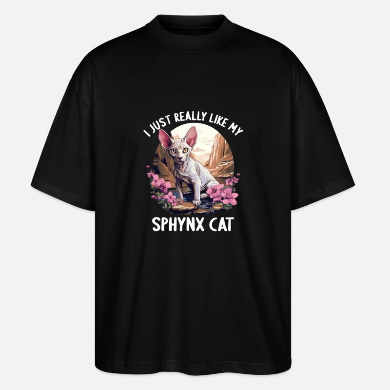 Sphynx Kitten Sphynx Cat - Stanley/Stella Oversized Unisex Organic T-shirt Blaster 2.0 - black