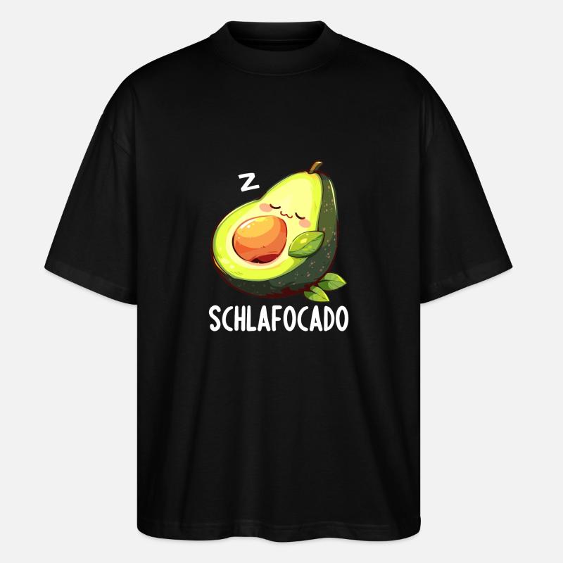 Schlafocado Offizielles Schlafshirt - Stanley/Stella Oversized Unisex Bio T-Shirt Blaster 2.0 - Schwarz