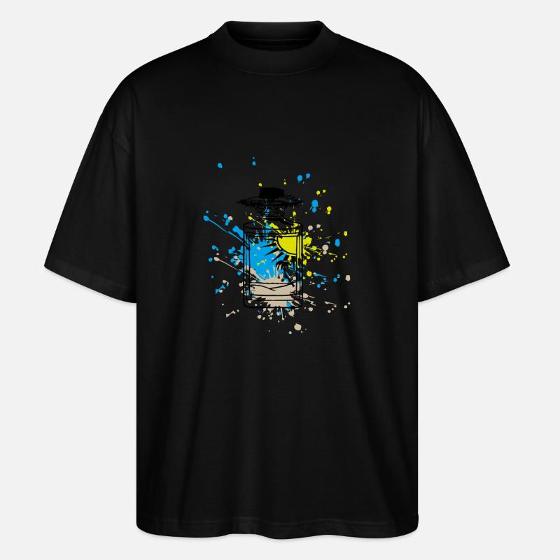 Flachmann - Stanley/Stella Oversized Unisex Bio T-Shirt Blaster 2.0 - Schwarz
