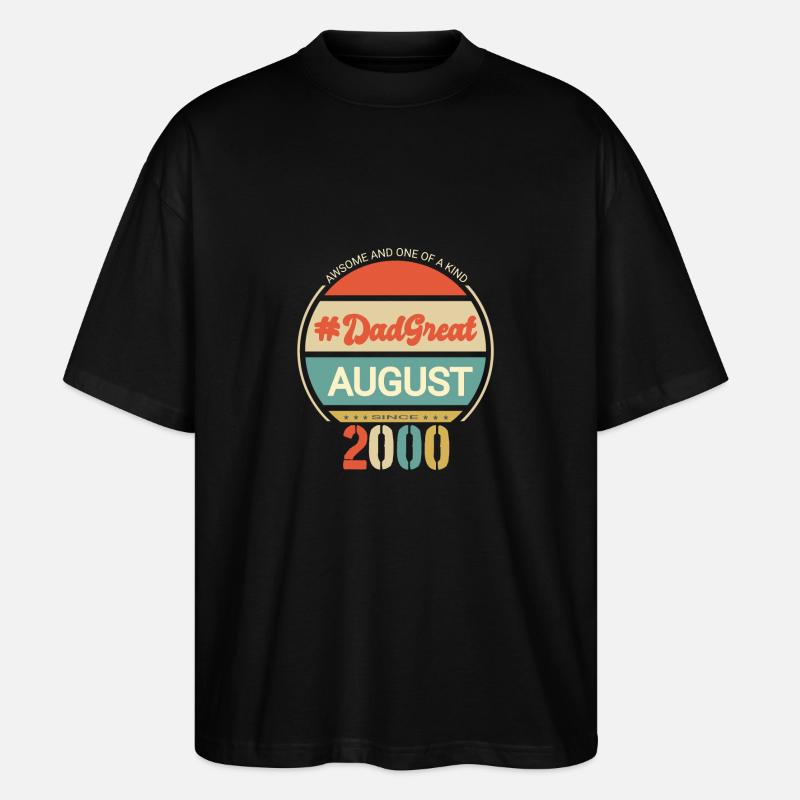 Papa grand août 2000 - T-shirt bio Blaster 2.0 coupe oversize Stanley/Stella Unisexe - noir