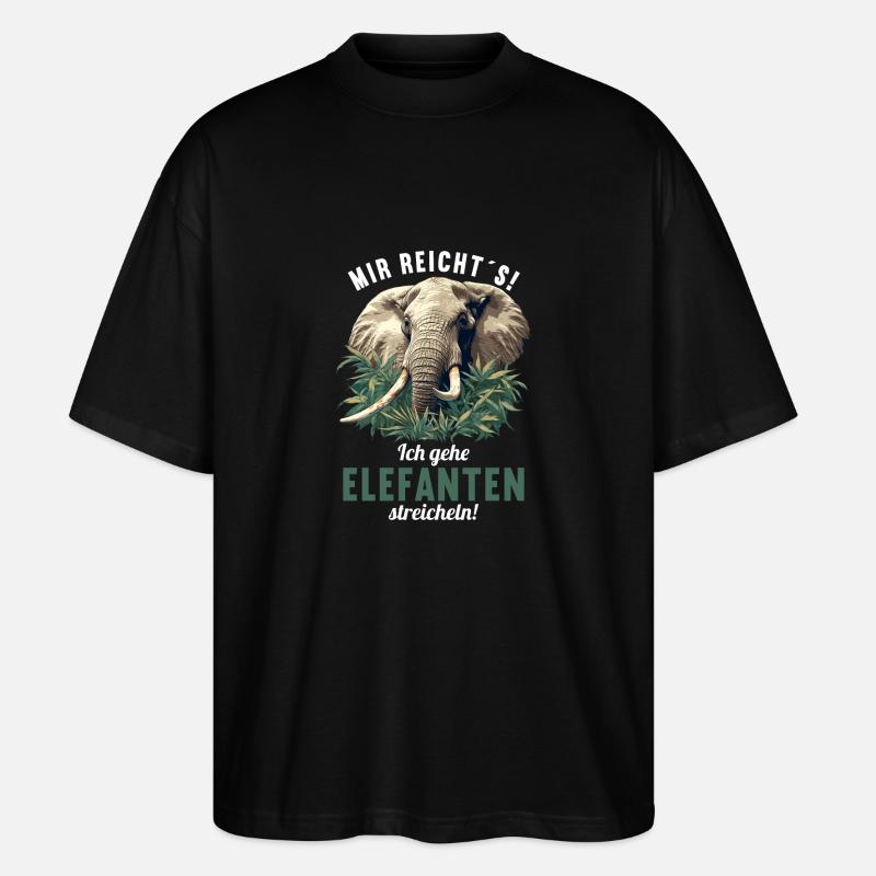 Elephant Elephant - Stanley/Stella Oversized Unisex Organic T-shirt Blaster 2.0 - black