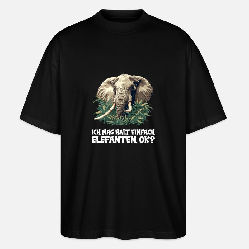 Elephant Elephant - Stanley/Stella Oversized Unisex Organic T-shirt Blaster 2.0 - black