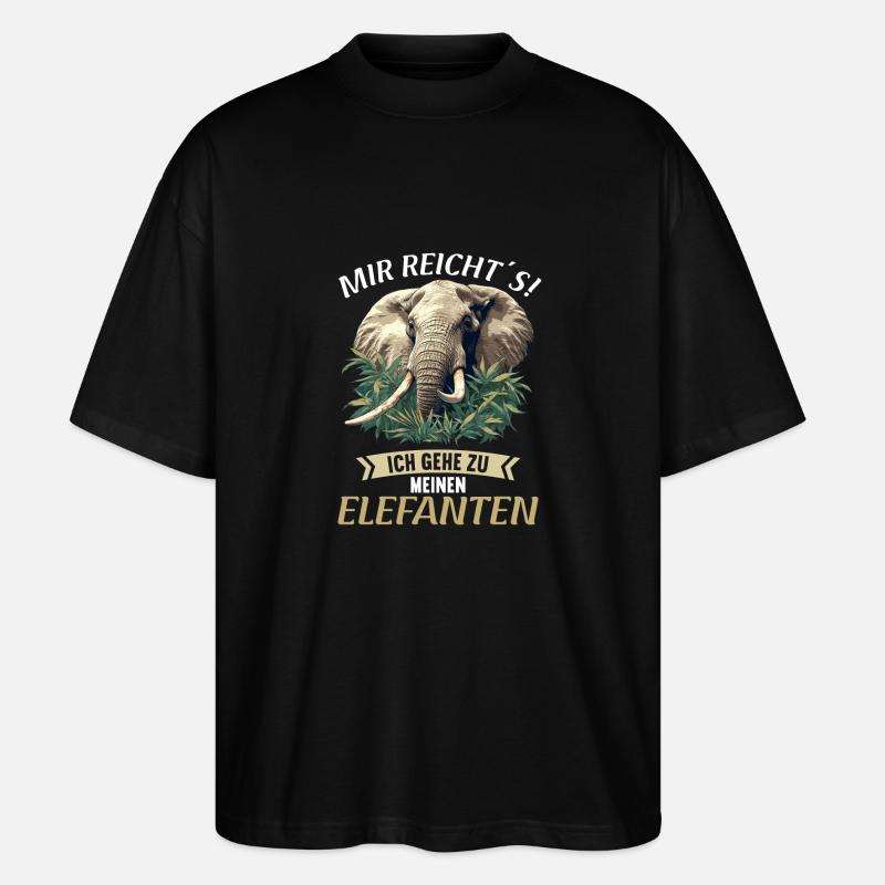 Elephant Elephant - Stanley/Stella Oversized Unisex Organic T-shirt Blaster 2.0 - black