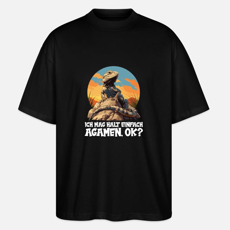 Agamen Agame - Stanley/Stella Oversized Unisex Bio T-Shirt Blaster 2.0 - Schwarz