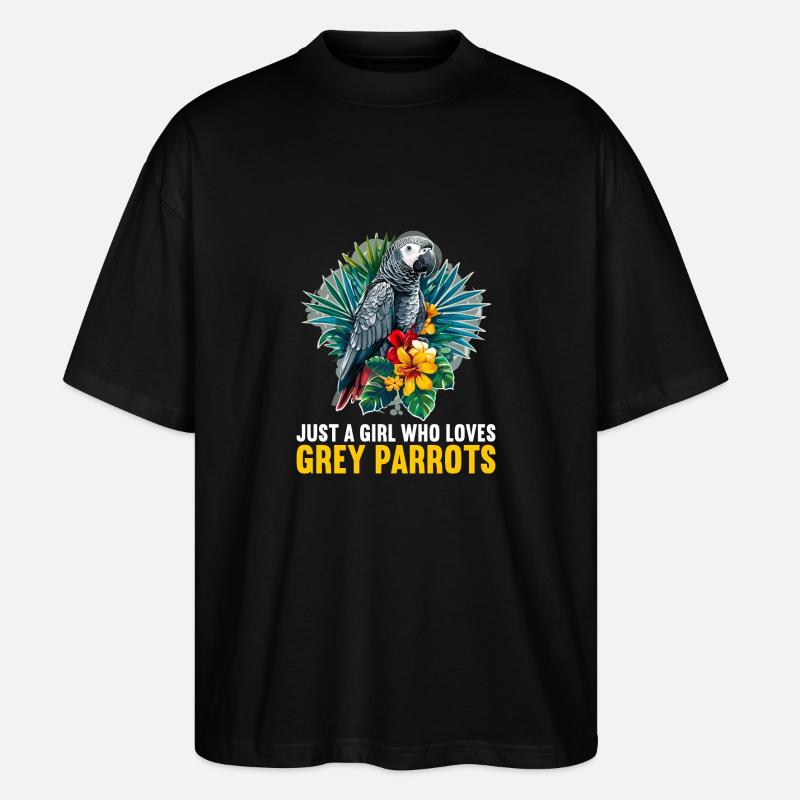 Graupapageien Graupapagei - Stanley/Stella Oversized Unisex Bio T-Shirt Blaster 2.0 - Schwarz