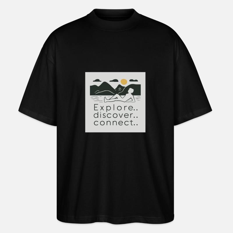 ERFORSCHEN. ENTDECKEN. VERBINDEN. - Stanley/Stella Oversized Unisex Bio T-Shirt Blaster 2.0 - Schwarz