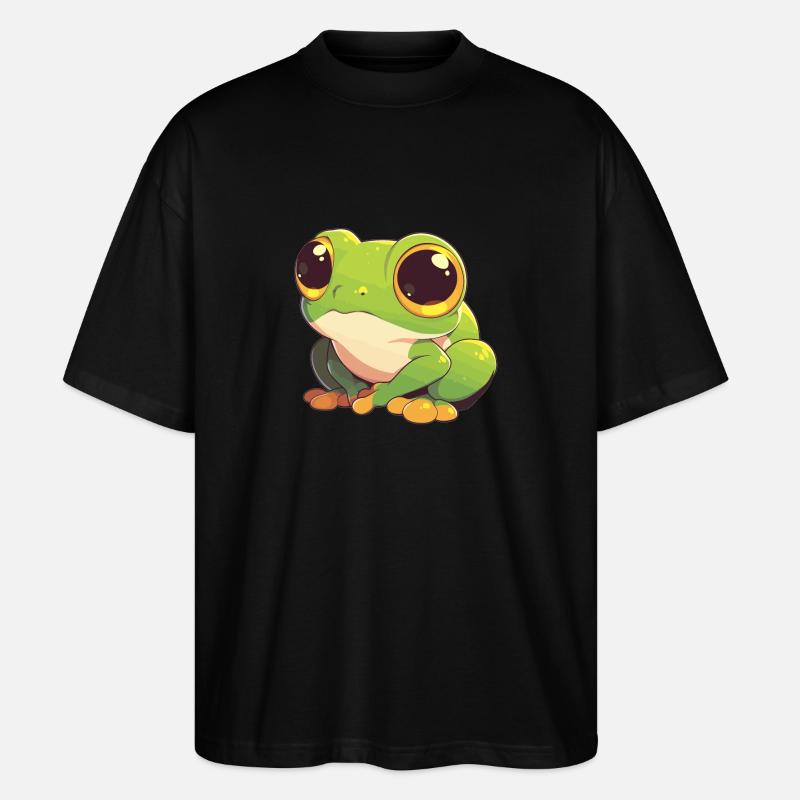 Tree Frog Baumfrösche Baumfrosch - Stanley/Stella Oversized Unisex Bio T-Shirt Blaster 2.0 - Schwarz