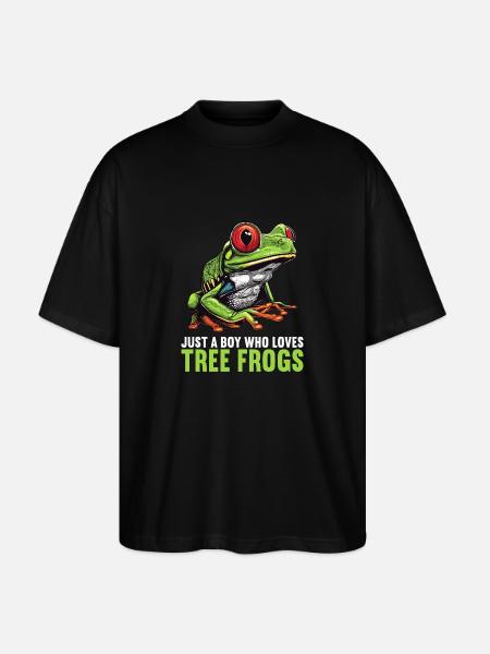 Tree Frog Baumfrösche Baumfrosch - Stanley/Stella Oversized Unisex Organic T-shirt Blaster 2.0 - black
