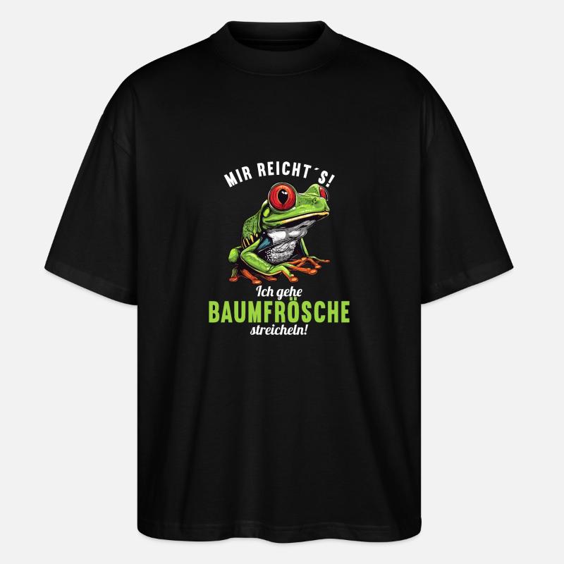 Tree Frog Baumfrösche Baumfrosch - Stanley/Stella Oversized Unisex Organic T-shirt Blaster 2.0 - black
