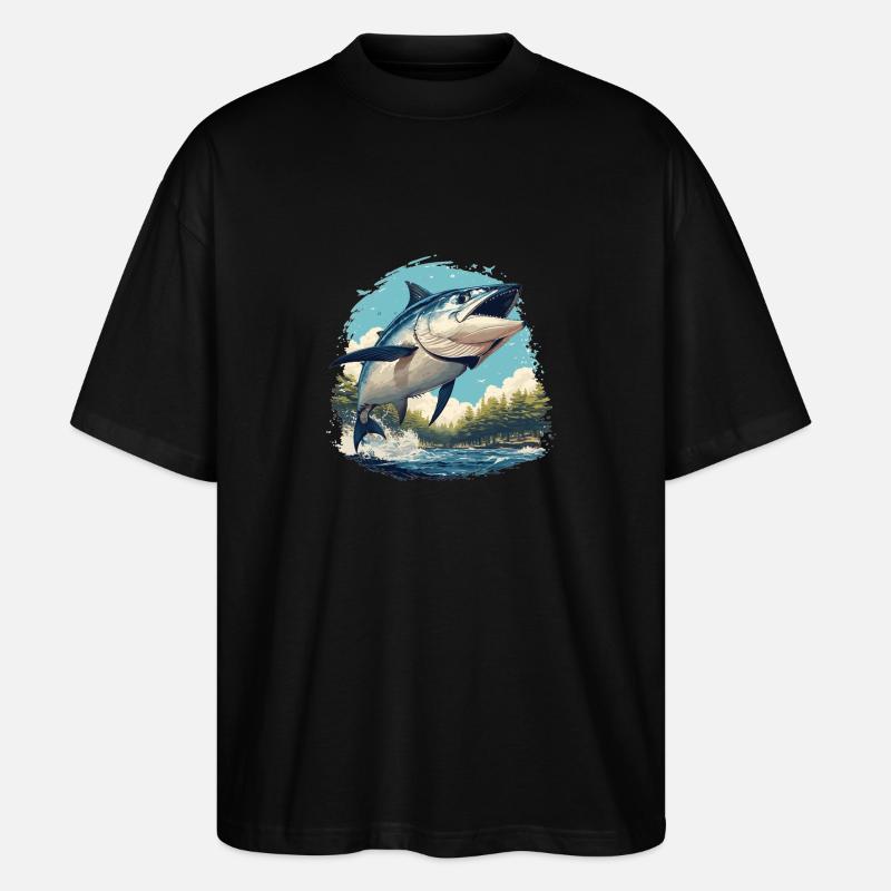 Tuna Thunfische Thunfisch - Stanley/Stella Oversized Unisex Bio T-Shirt Blaster 2.0 - Schwarz