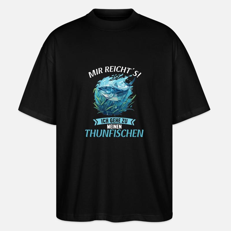Tuna Thunfische Thunfisch - Stanley/Stella Oversized Unisex Bio T-Shirt Blaster 2.0 - Schwarz