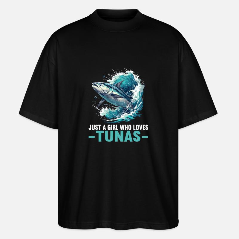 Tuna Thunfische Thunfisch - Stanley/Stella Oversized Unisex Bio T-Shirt Blaster 2.0 - Schwarz