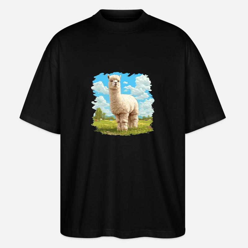 Alpaca Alpacas Alpaca - Stanley/Stella Oversized Unisex Organic T-shirt Blaster 2.0 - black