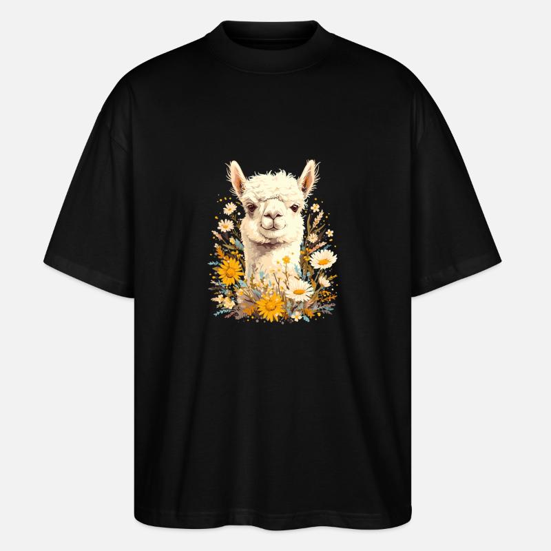 Alpaca Alpacas Alpaca - Stanley/Stella Oversized Unisex Organic T-shirt Blaster 2.0 - black